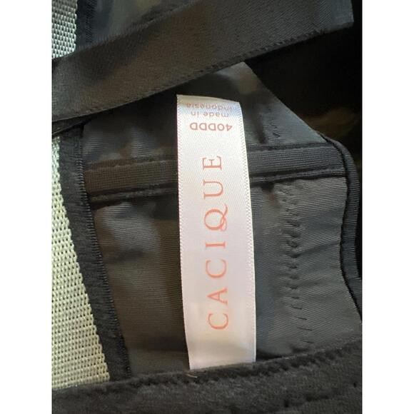 Cacique Bra 40ddd Black Padded Lined Cup Underwire Adjustable Strap - Picture 4 of 4